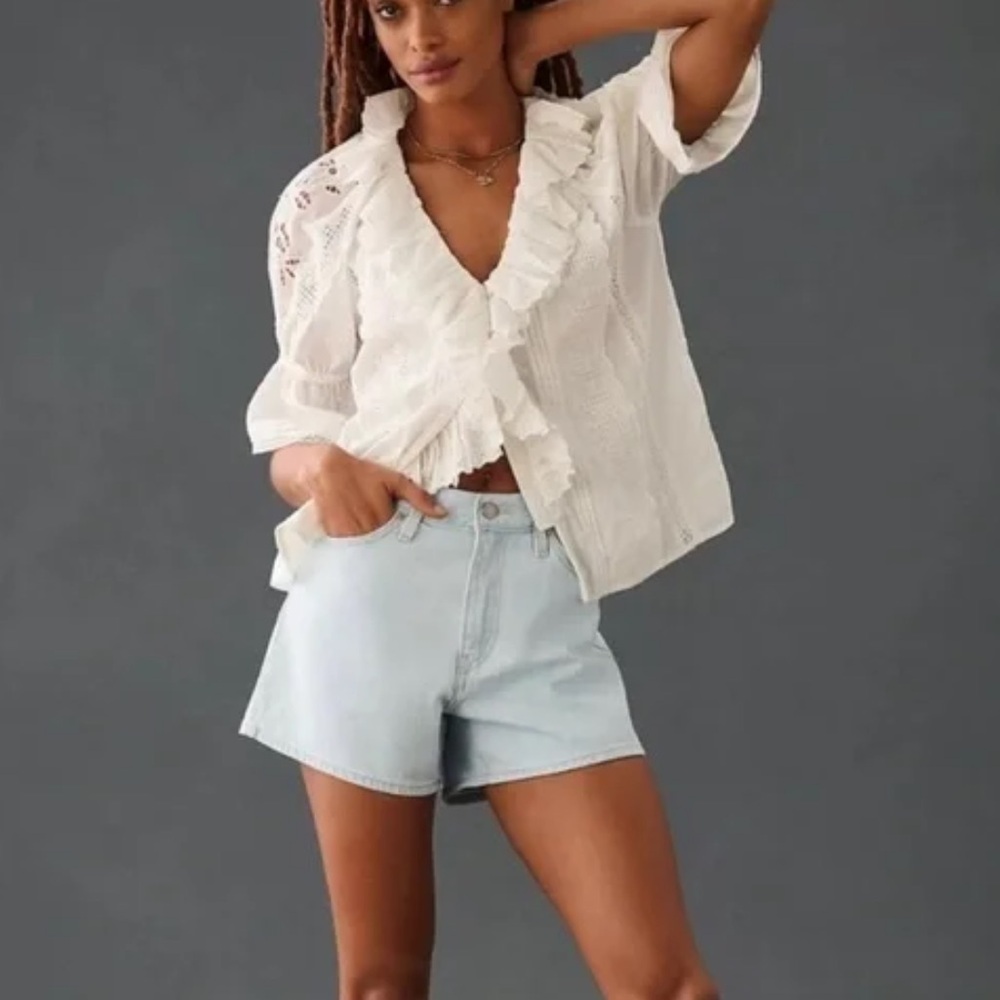 Levi’s Silver Tab High-Waisted Denim Shorts Size 32 Classic Vintage